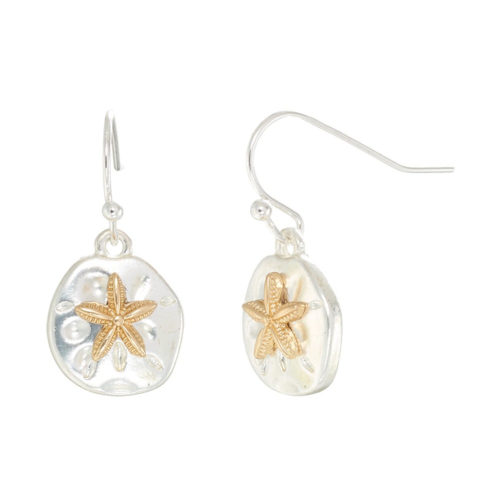 Two-Toned Sand Dollar Earrings