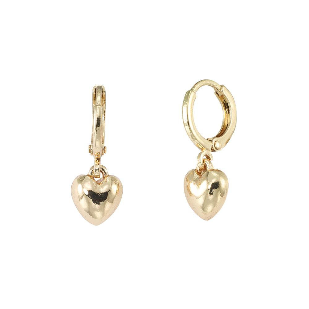 Mini Heart Huggie Earrings