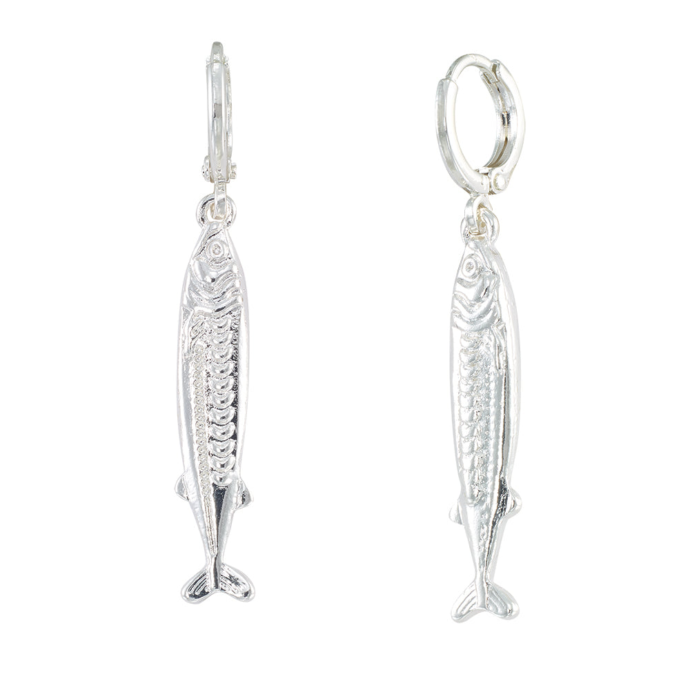 Double-Sided Sardine Huggie Earrings