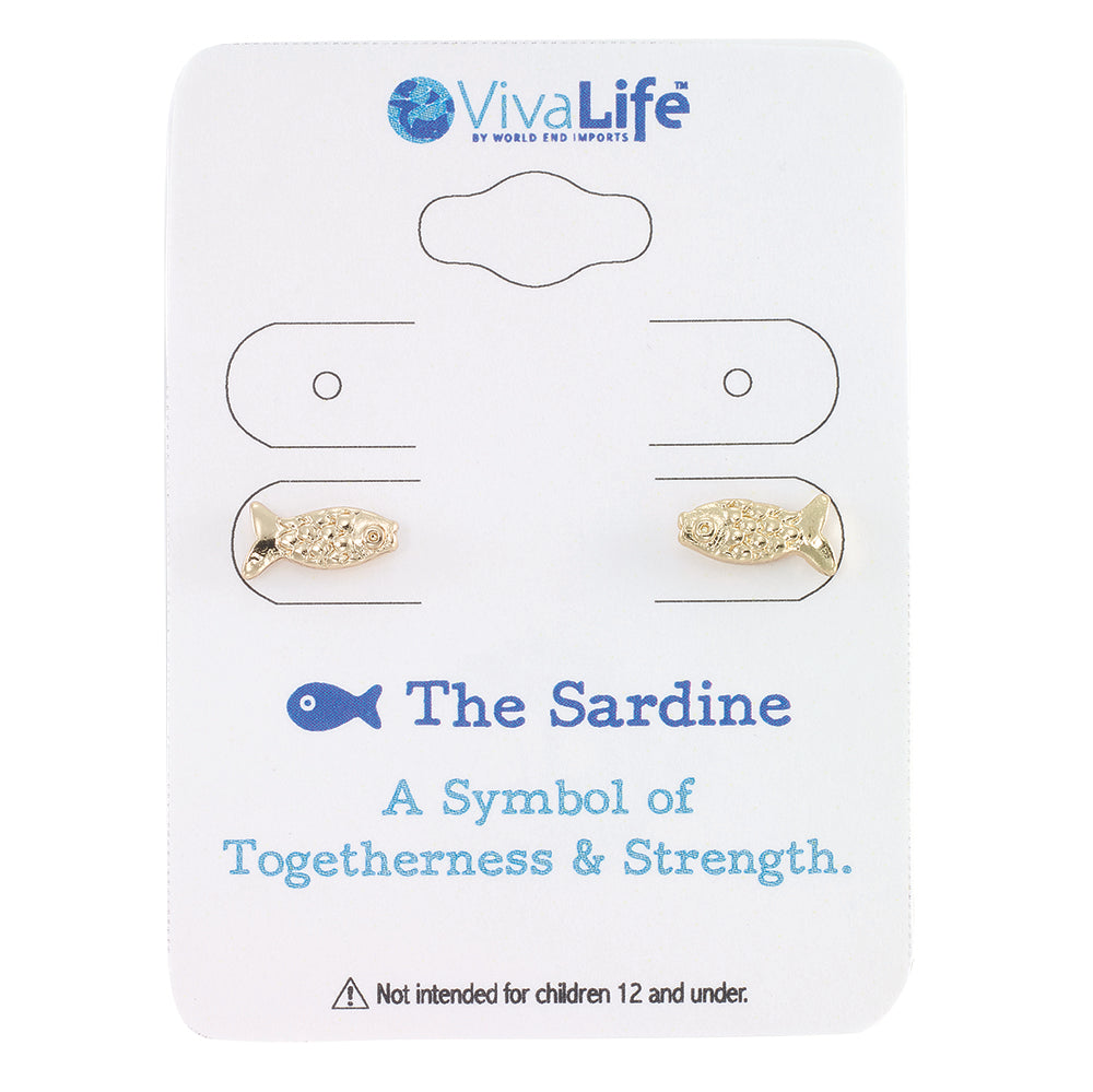 Mini Sardine Stud Earrings