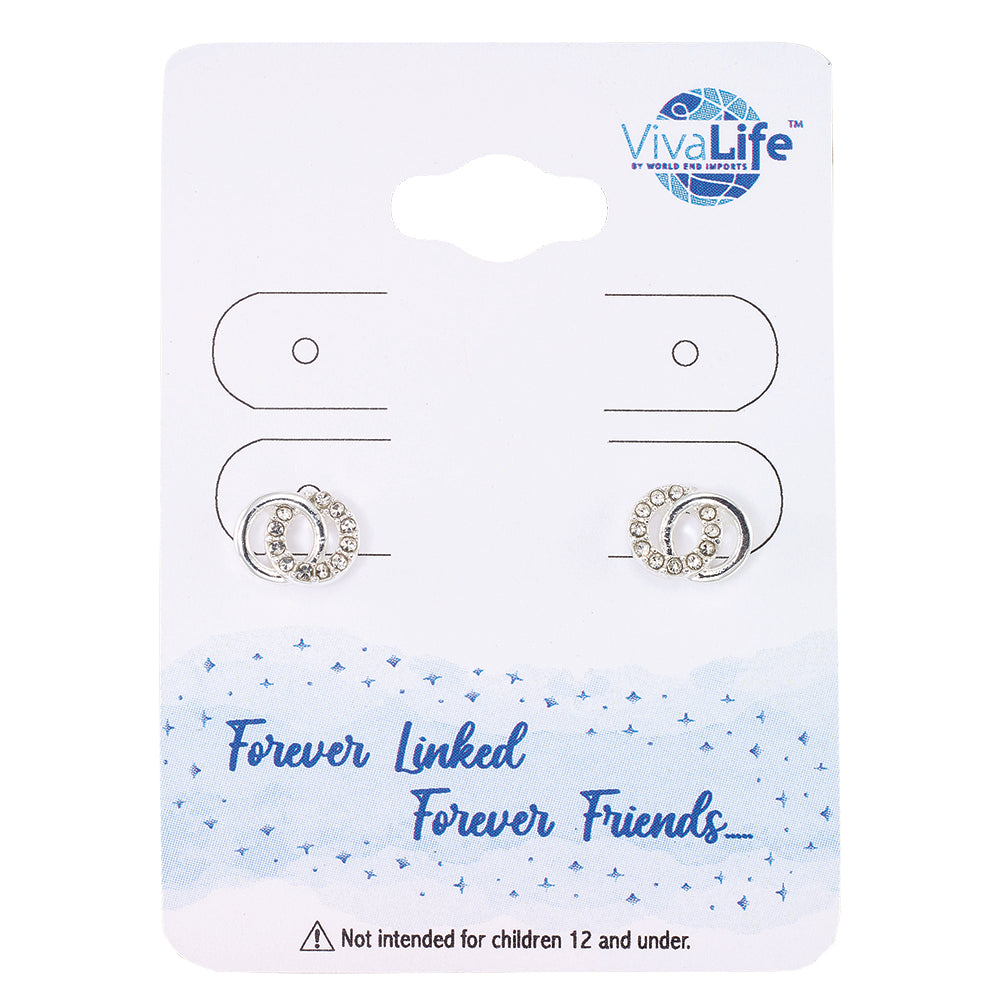 Double Circle Crystal Stud