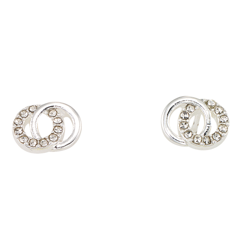 Double Circle Crystal Stud