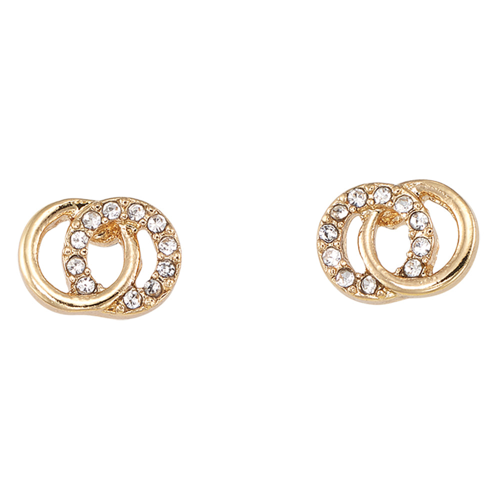 Double Circle Crystal Stud