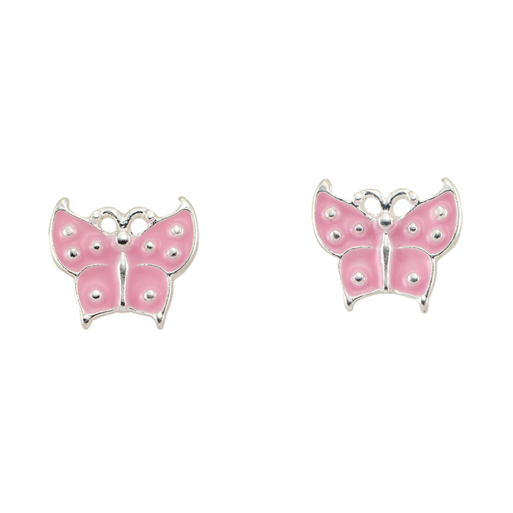 Enamel Butterfly Stud Earrings