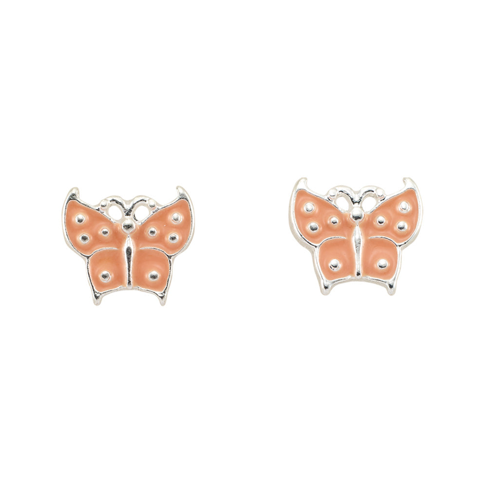 Enamel Butterfly Stud Earrings