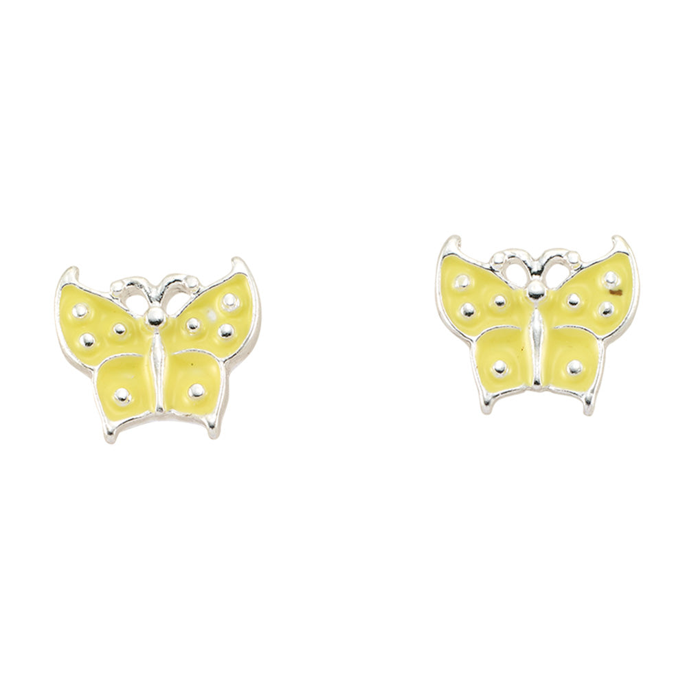 Enamel Butterfly Stud Earrings