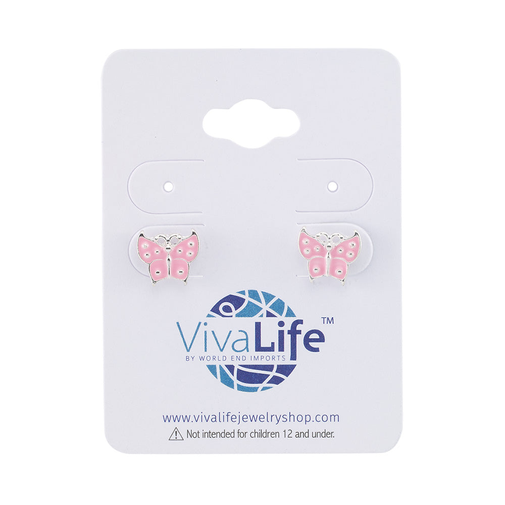 Enamel Butterfly Stud Earrings