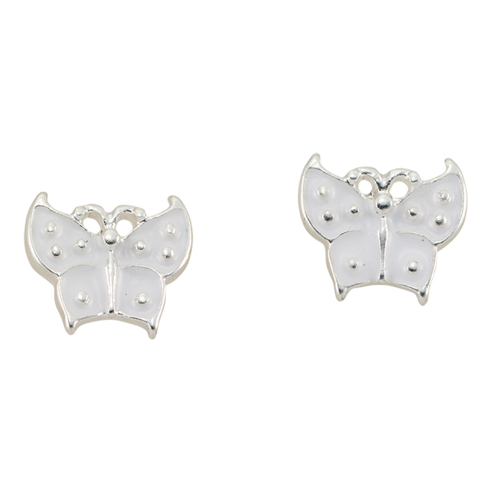 Enamel Butterfly Stud Earrings