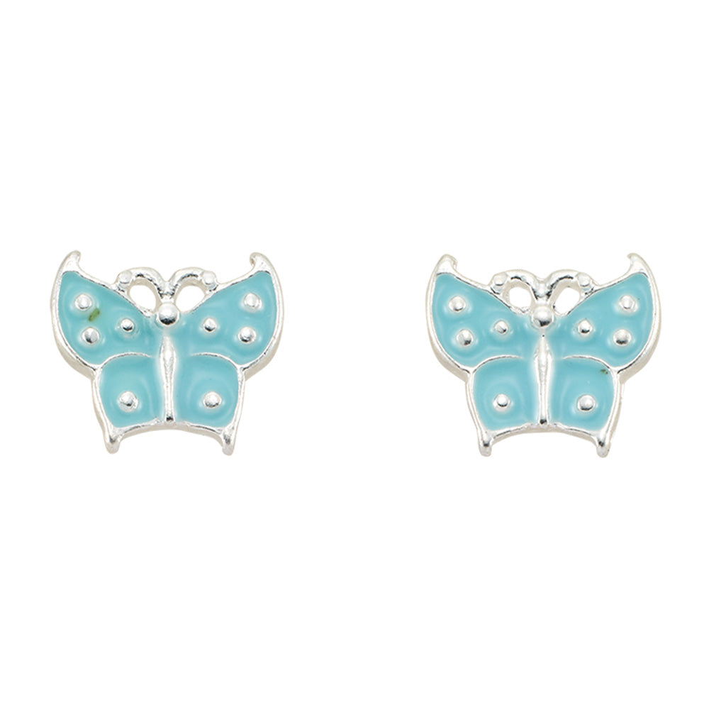 Enamel Butterfly Stud Earrings