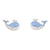 Enamel Whale Stud Earings