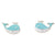 Enamel Whale Stud Earings