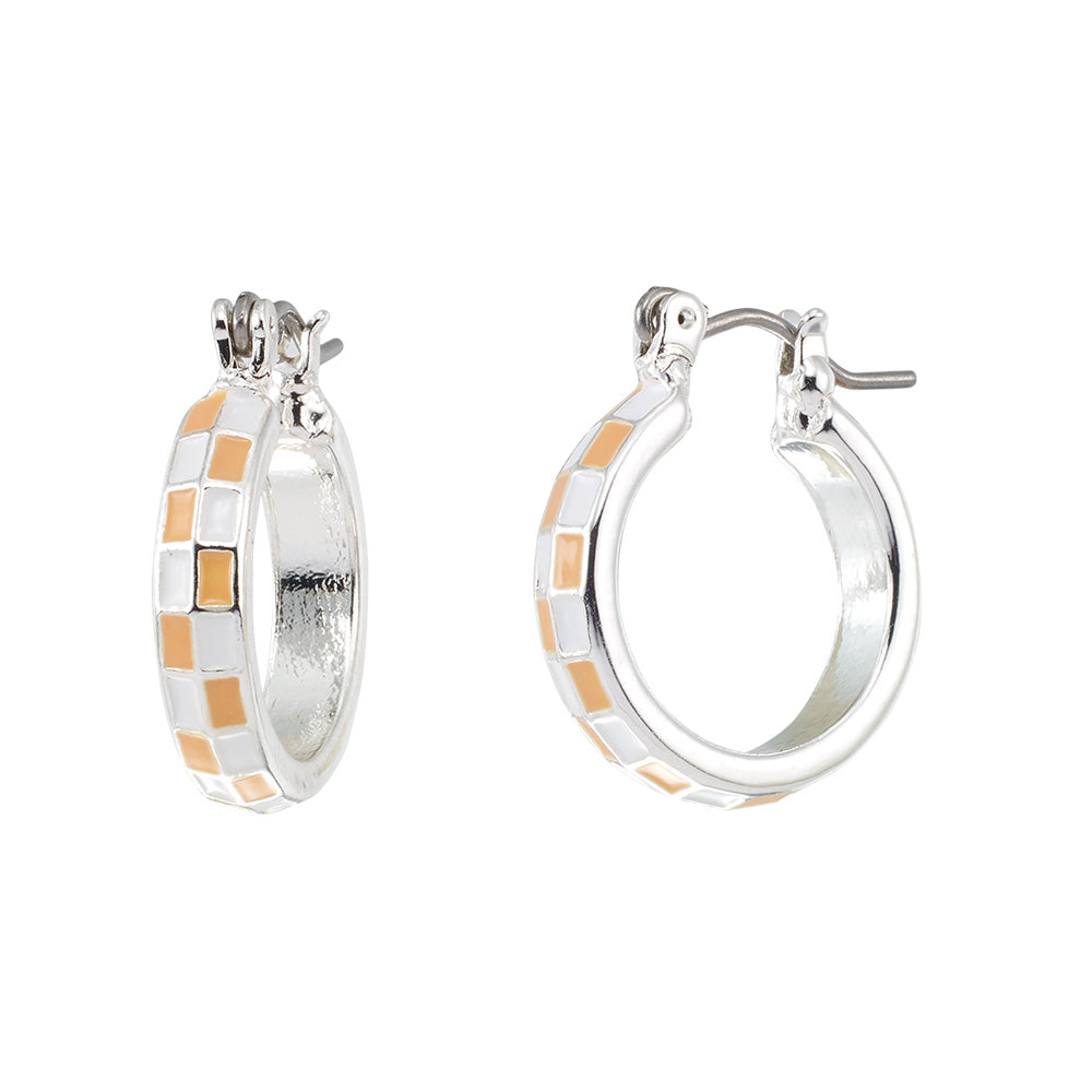 Venice Beach Checkerboard Hoop Earrings
