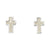 Pearlized Enamel Cross Stud Earrings