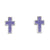 Pearlized Enamel Cross Stud Earrings