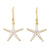 Pearlized Enamel Starfish Drop Earrings