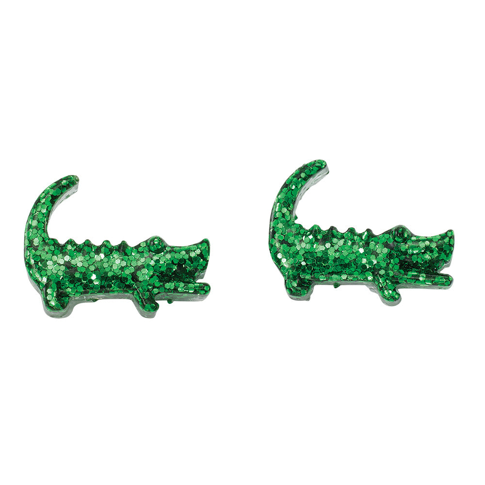 Glitter Alligator Stud Earrings