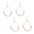 Round Cut Shell Chip Oval Earrings
