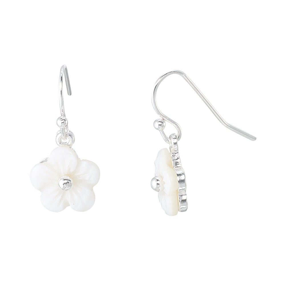 Mother of Pearl Flower Earrings