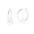 Venice Beach Silver Pearlized Daisy Hoop Earrings