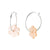 Venice Beach Silver Pearlized Daisy Hoop Earrings