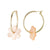 Venice Beach Gold Pearlized Daisy Hoop Earrings