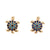 Pave Eye of Protection Turtle Stud Earrings