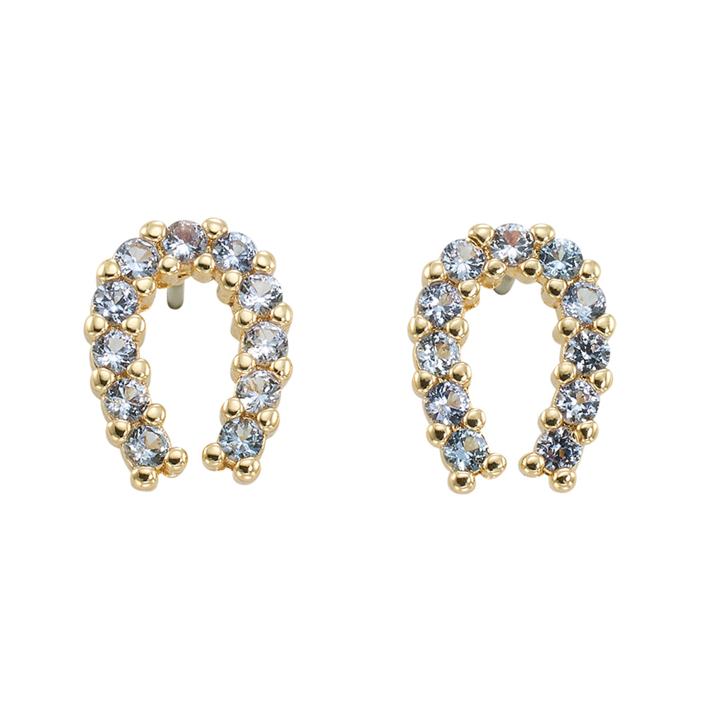 Crystal Horseshoe Stud Earrings