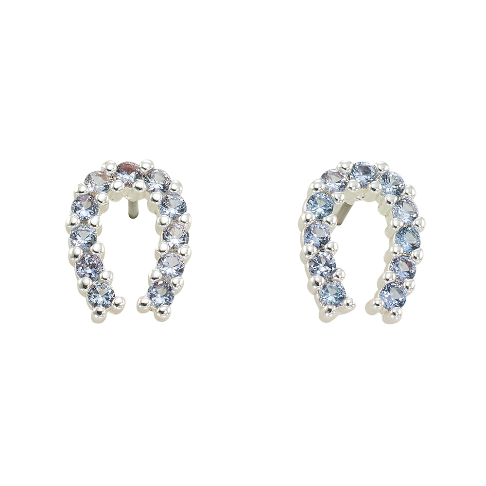Crystal Horseshoe Stud Earrings