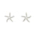 Crystal Starfish Pearl Stud Earrings