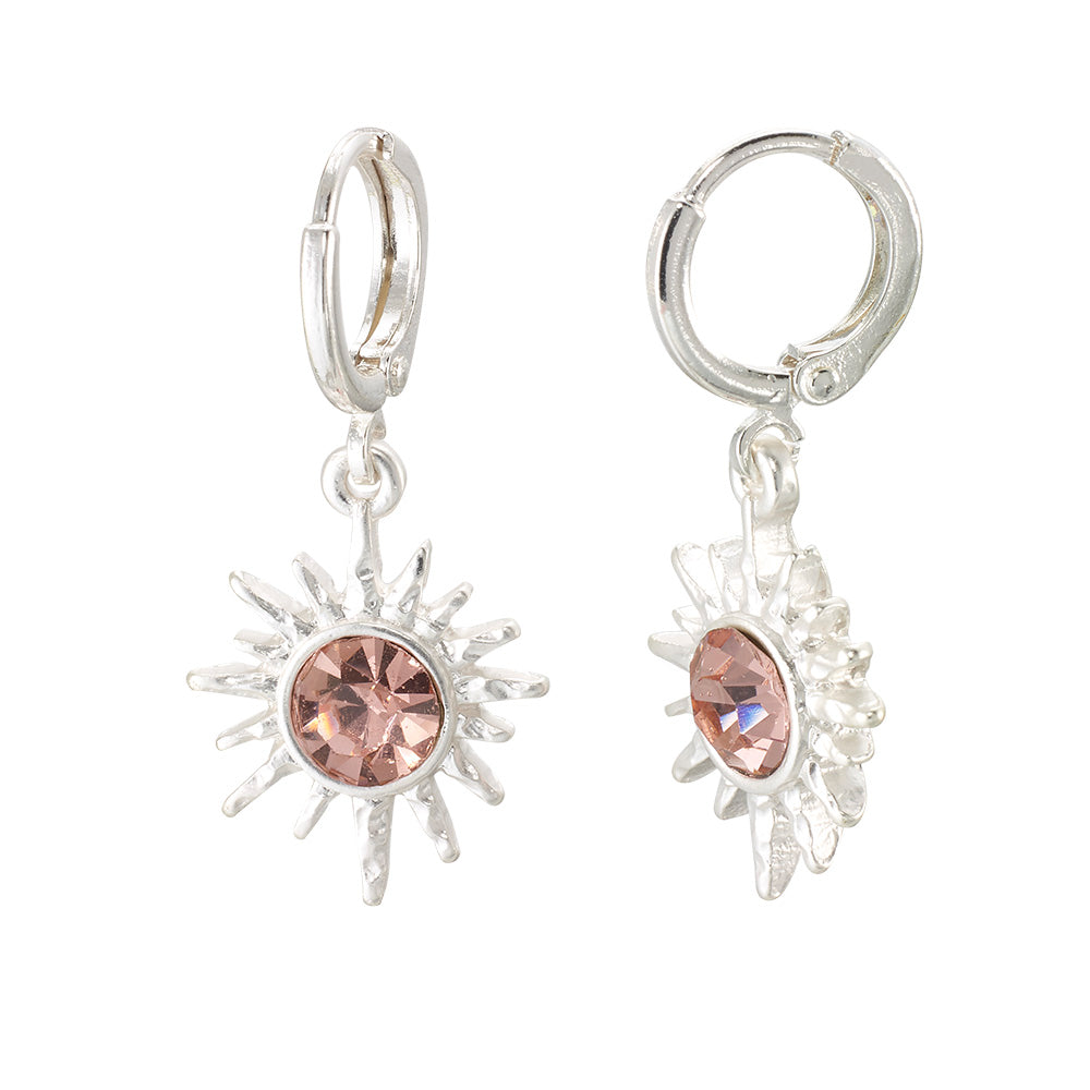 Crystal North Star Huggie Earrings