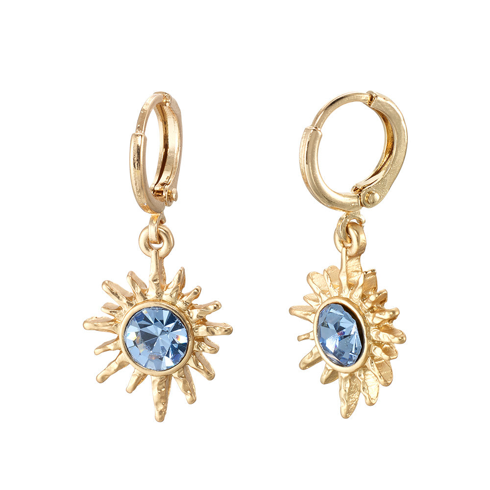 Crystal North Star Huggie Earrings