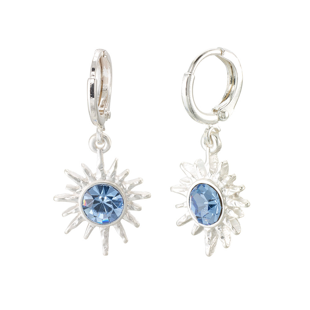 Crystal North Star Huggie Earrings