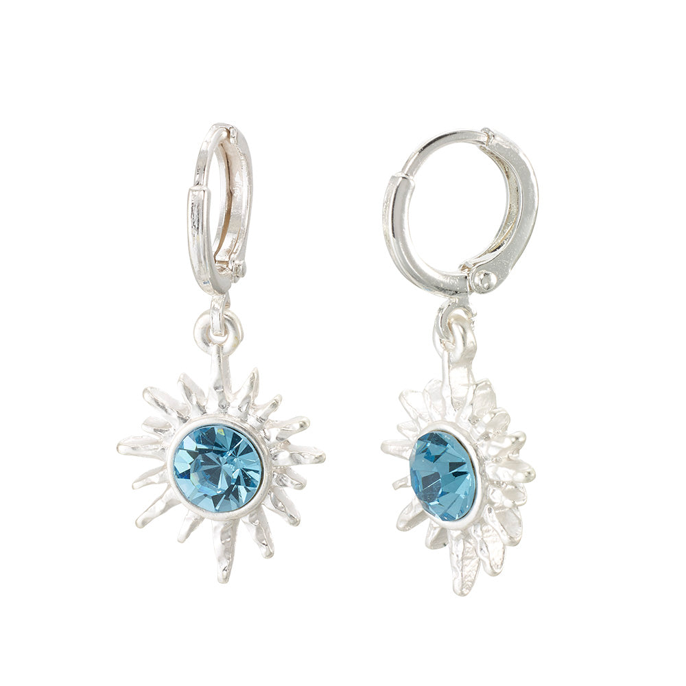 Crystal North Star Huggie Earrings