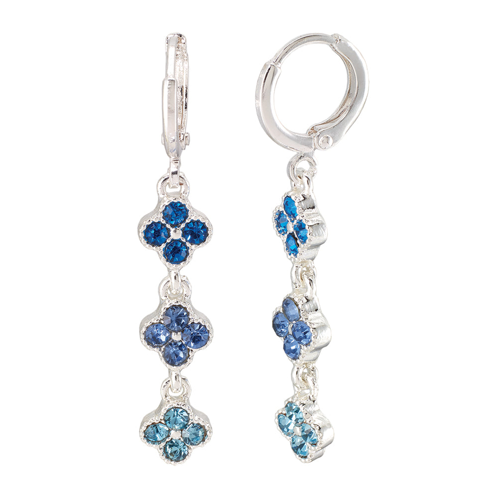 Crystal Clover Huggie