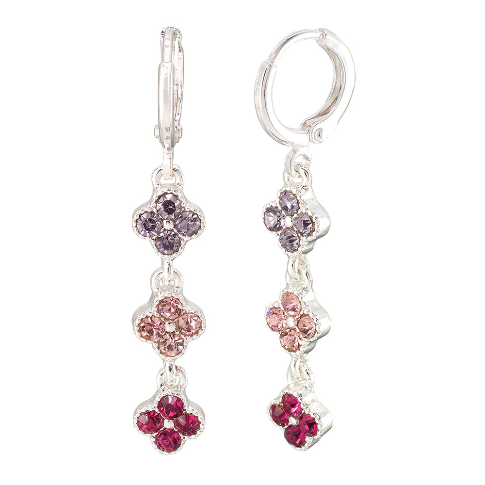 Crystal Clover Huggie