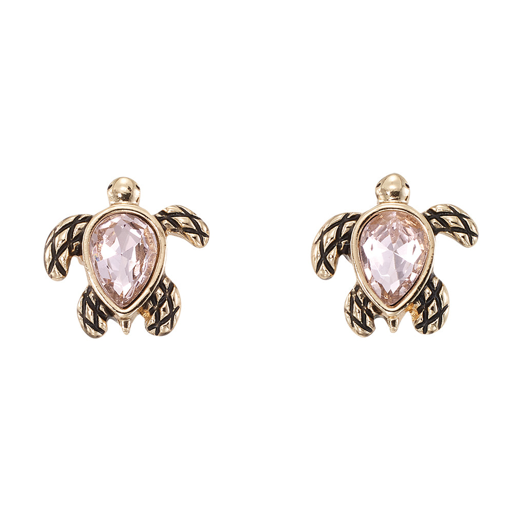 Gold Turtle Stud Earrings