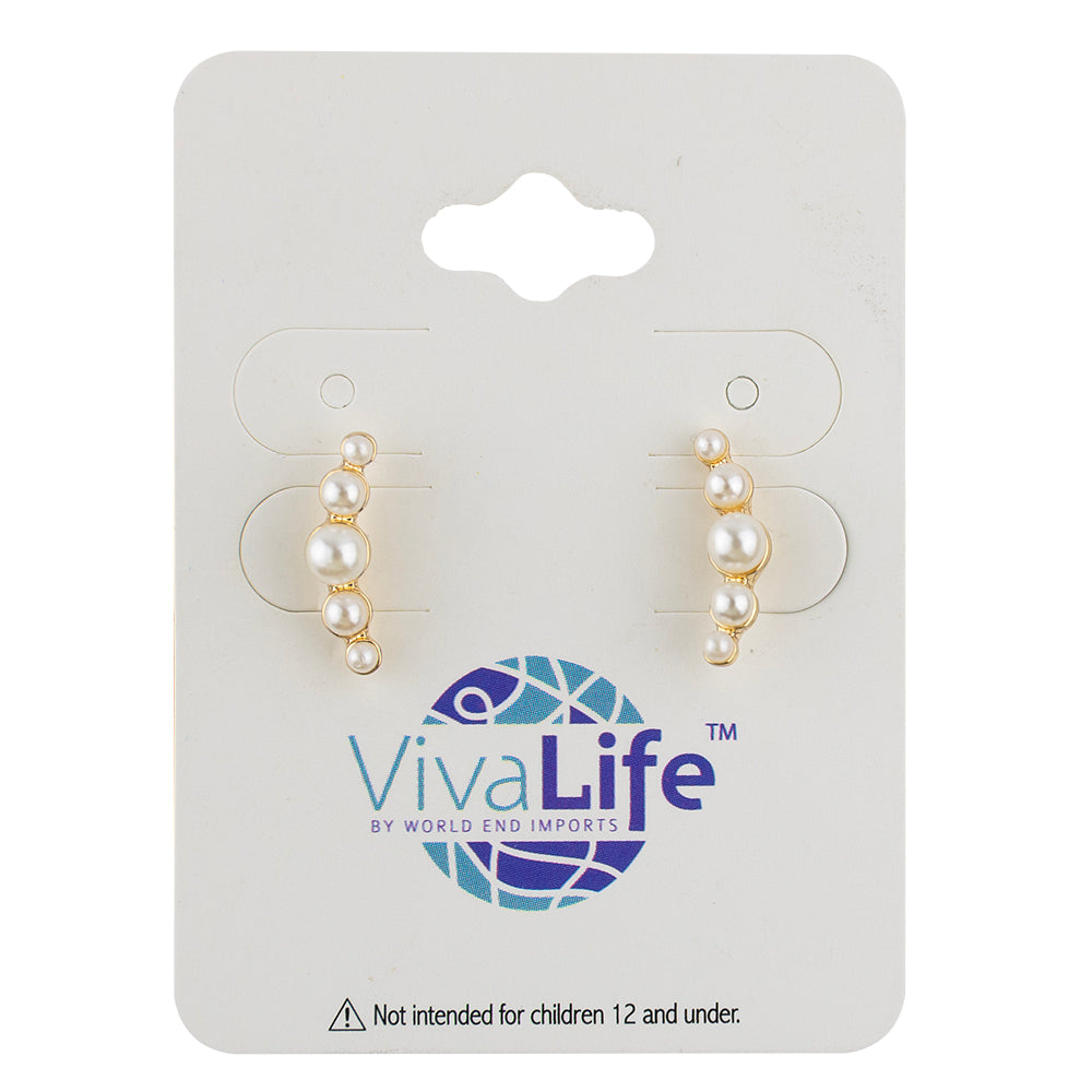 Freshwater Pearl Crawler Earrings