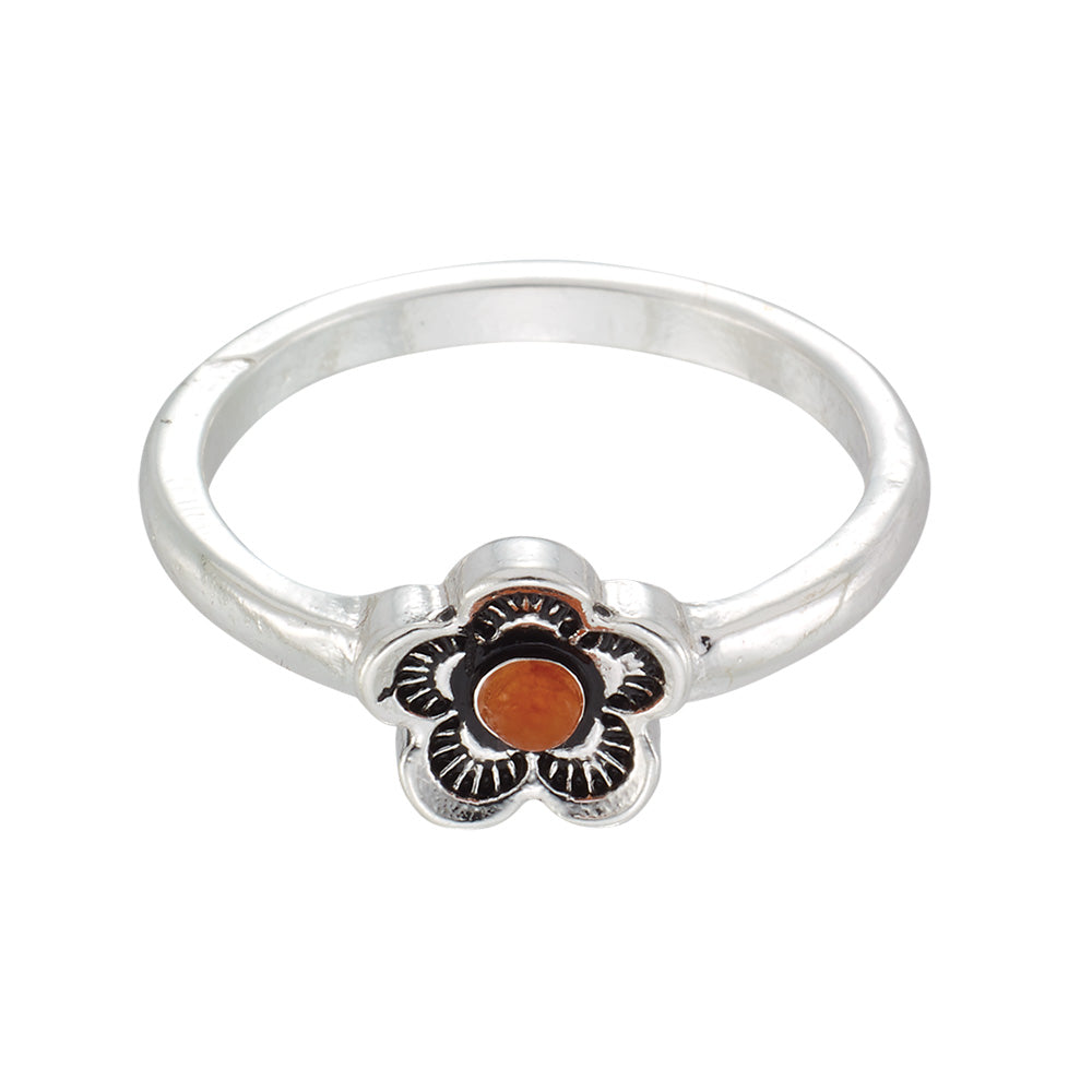 Flower & Natural Stone Ring