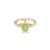 Gold Green Cats Eye Turtle Ring