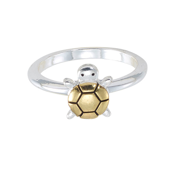 Two-Toned Turtle Ring - VivaLife Jewelry