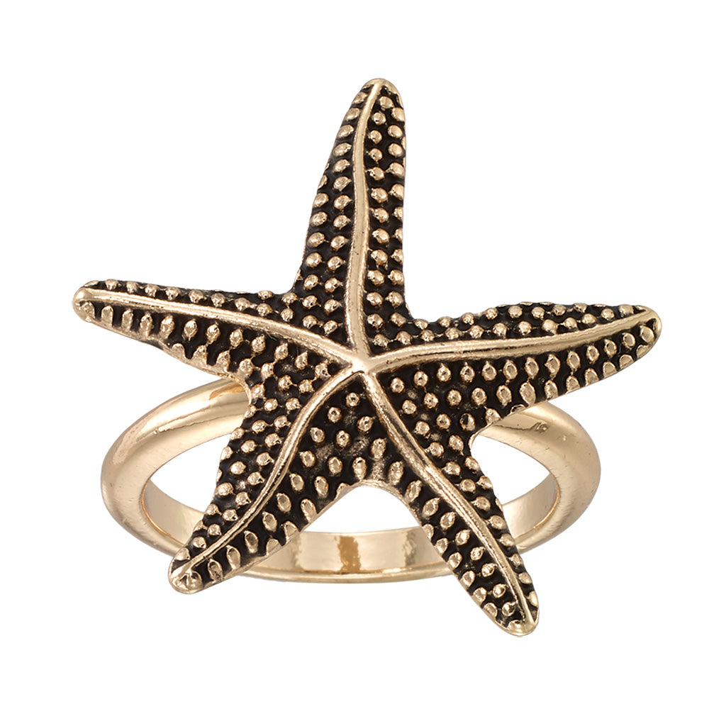 Antiqued Starfish Ring