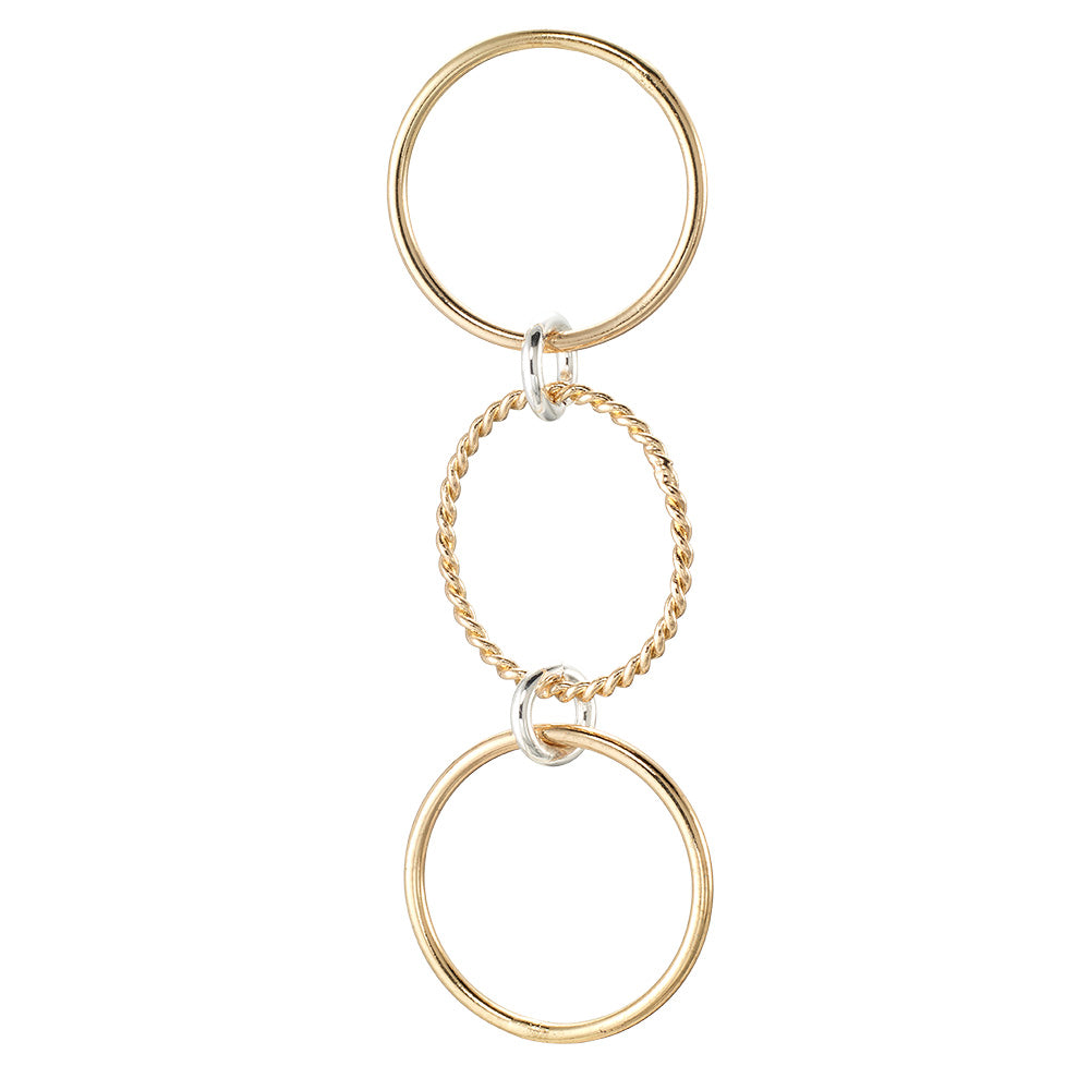 Mixed Metal Triple Band Ring