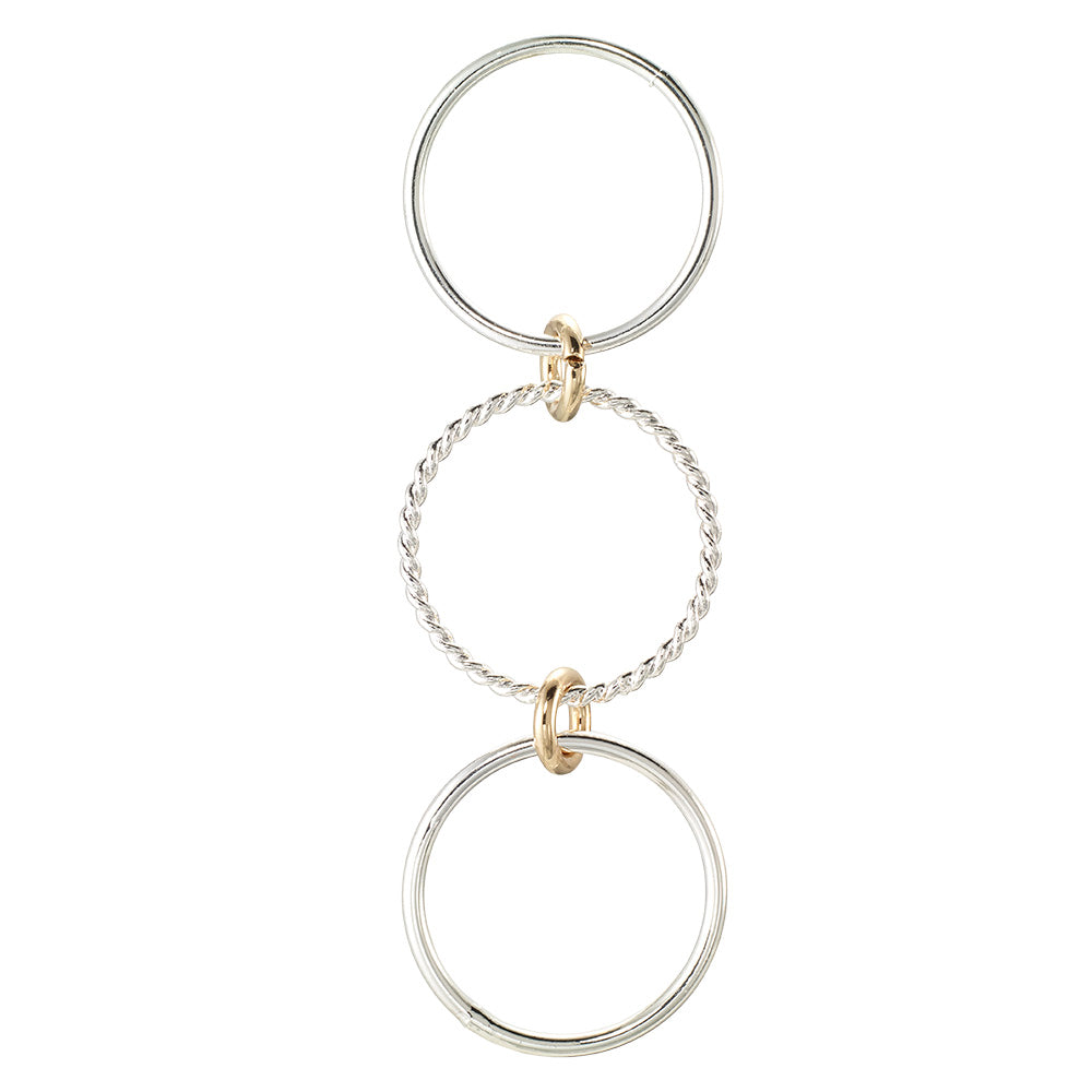 Mixed Metal Triple Band Ring