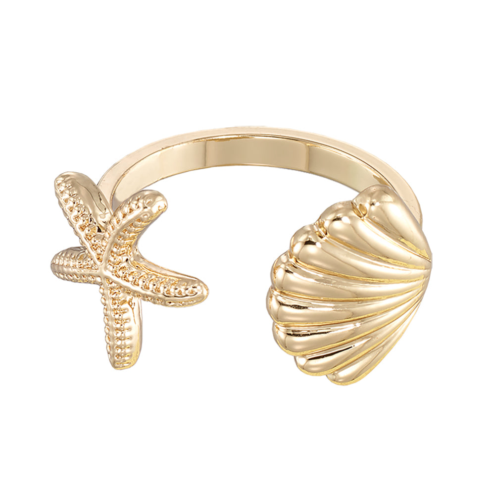 Shell & Starfish Ring