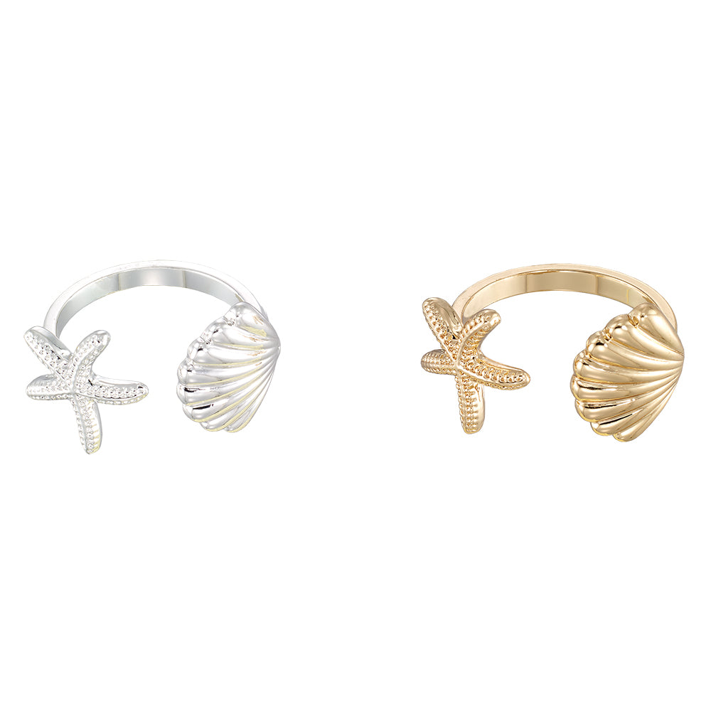 Shell & Starfish Ring