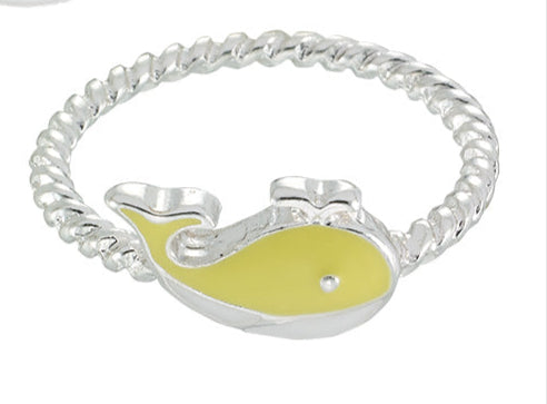 Enamel Whale Ring