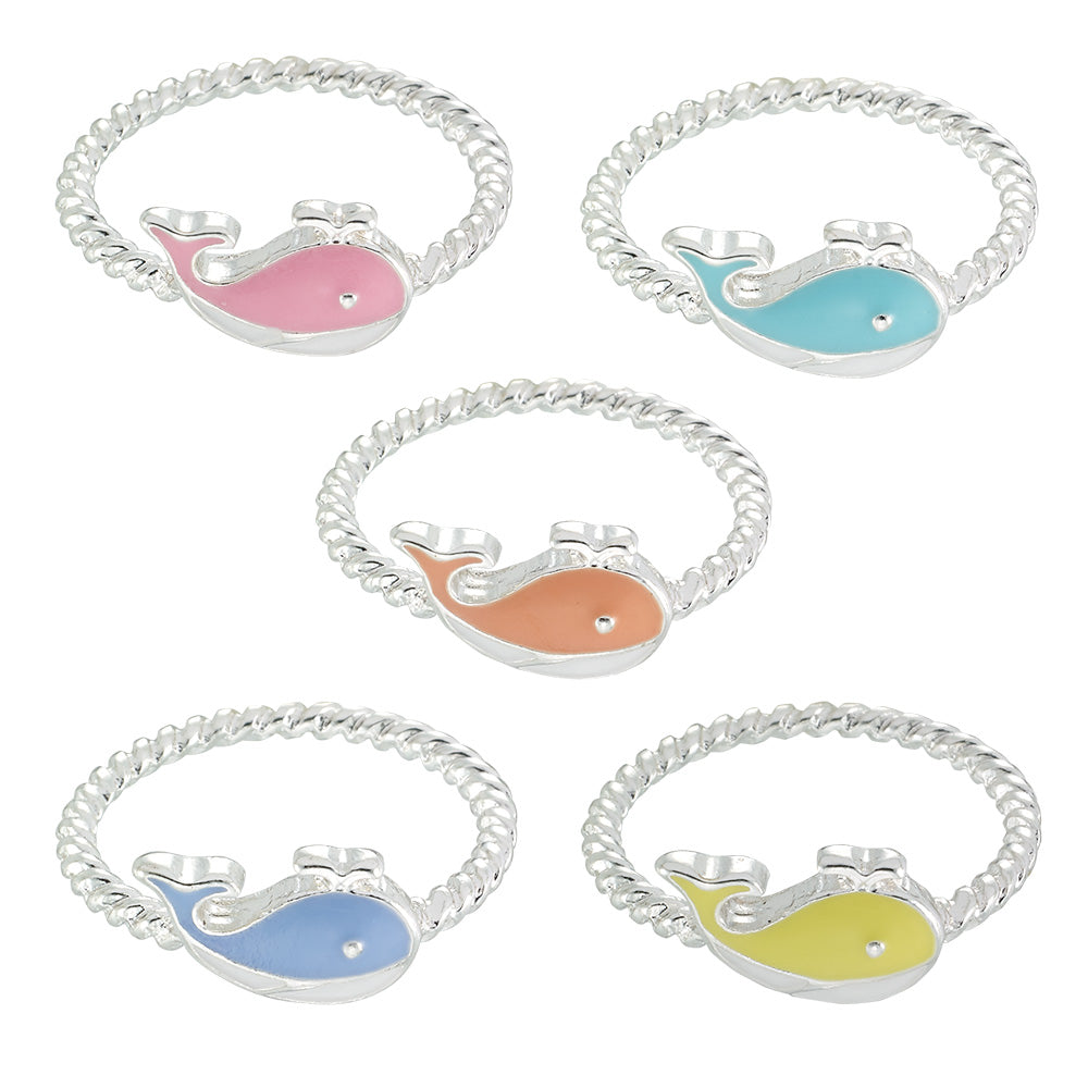 Enamel Whale Ring