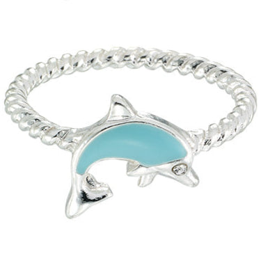 Enamel Dolphin Ring