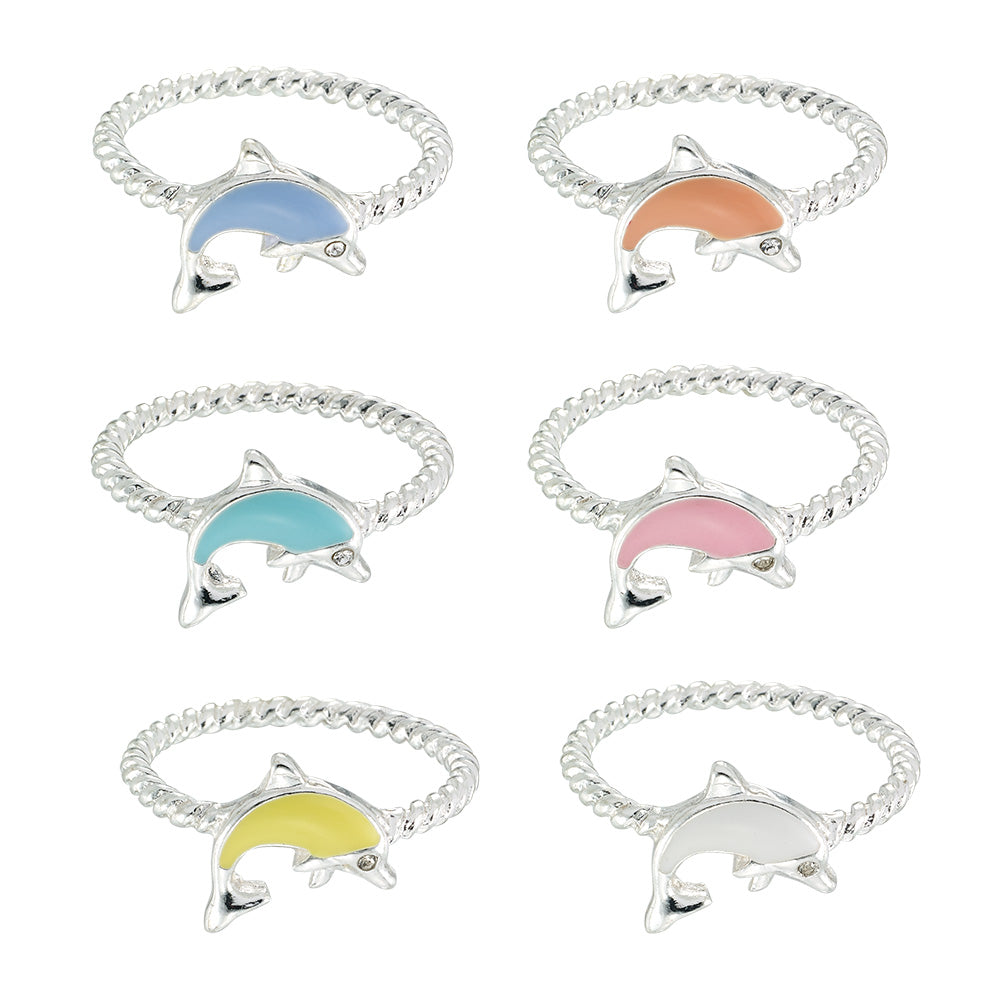Enamel Dolphin Ring