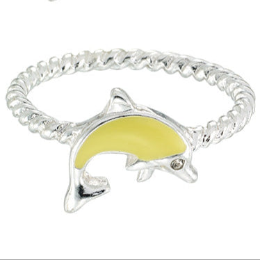 Enamel Dolphin Ring